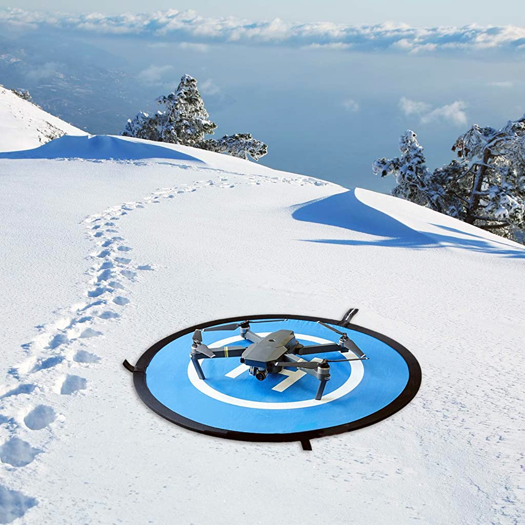 PATPAT Drone Landing Pad, 55cm/22inch Universal Waterproof Portable Foldable Landing Pads with 3 Ground Nail for RC Drones Helicopter, PVB Drones, DJI Mavic Pro Phantom 2/3/4 Pro, Antel Robotic PATPAT Drone Landing Pad, 55cm/22inch Universal Waterproof Portable Foldable Landing Pads with 3 Ground Nail for RC Drones Helicopter, PVB Drones, DJI Mavic Pro Phantom 2/3/4 Pro, Antel Robotic